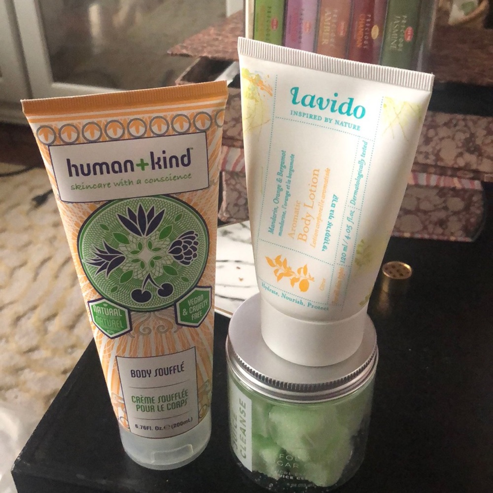 Lavido, Juice Cleanse and Human Kind body lotion